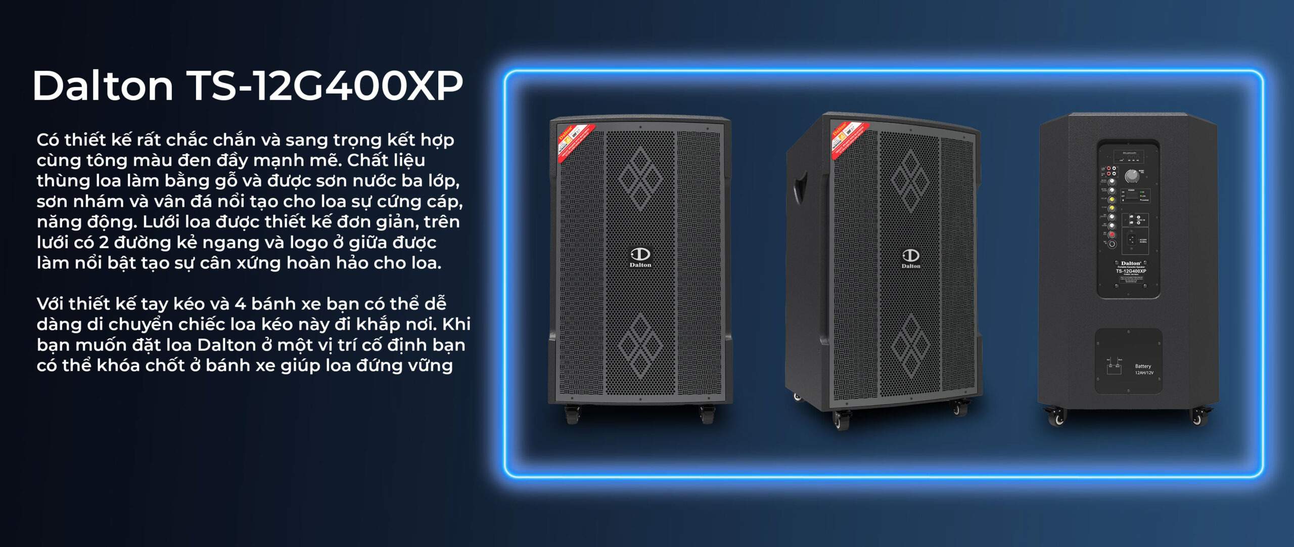 Loa kéo di động karaoke Dalton TS-12G400XP